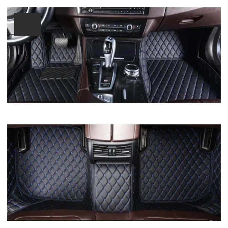 Autofußmatten Für Foton Für Tunland Auto Teppiche Fuß Coche Zubehör Auto Fußmatten Fußmatten Autoteppich(Black Blue) von Himwqfuh