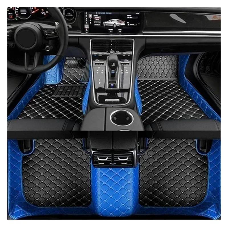 Autofußmatten Für MG Für EZS 2019-2023 Innenraum Autozubehör Spleißfarbe Auto Bodenmatte Fußmatten Autoteppich(Black Blue 5seat) von Himwqfuh
