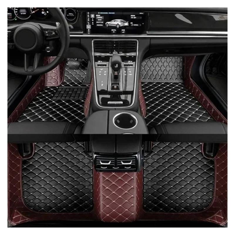 Autofußmatten Für MG Für EZS 2019-2023 Innenraum Autozubehör Spleißfarbe Auto Bodenmatte Fußmatten Autoteppich(Black Coffee 5seat) von Himwqfuh