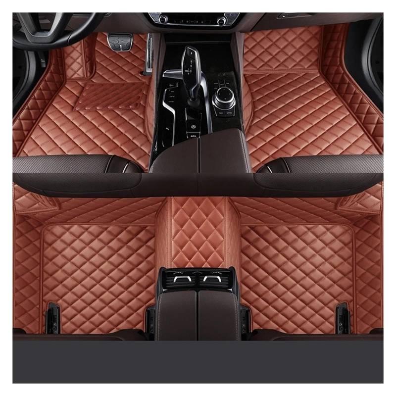 Autofußmatten Für MINI Alle Modelle Für ONE R52 Für Cooper R56 Für Paceman Für Clubman Für Countryman Innenausstattung Auto-Fußmatten Fußmatten Autoteppich(Brown) von Himwqfuh