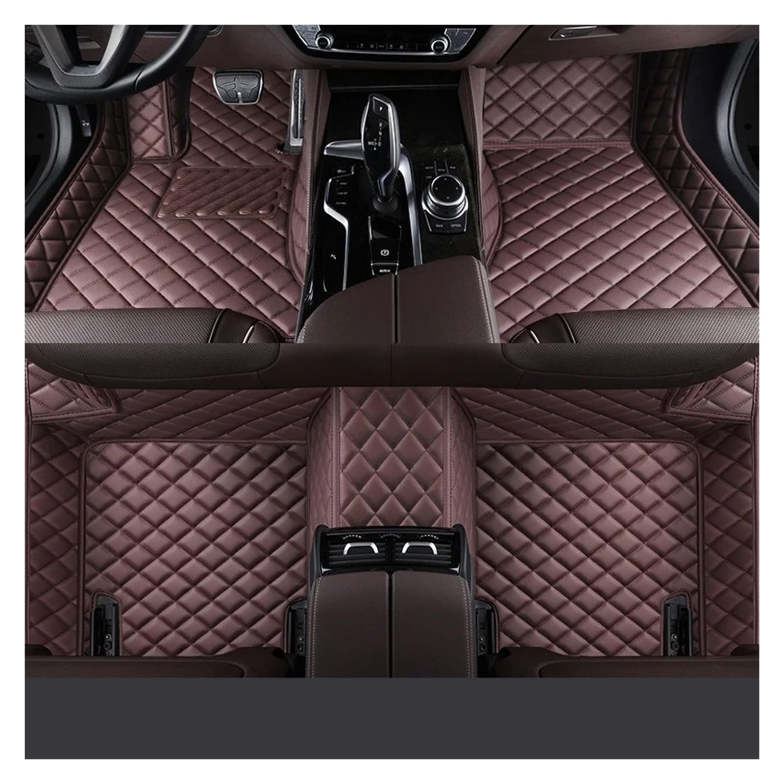 Autofußmatten Für MINI Alle Modelle Für ONE R52 Für Cooper R56 Für Paceman Für Clubman Für Countryman Innenausstattung Auto-Fußmatten Fußmatten Autoteppich(Coffee) von Himwqfuh