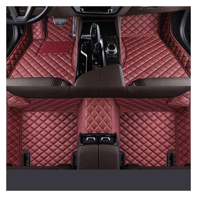 Autofußmatten Für MINI Alle Modelle Für ONE R52 Für Cooper R56 Für Paceman Für Clubman Für Countryman Innenausstattung Auto-Fußmatten Fußmatten Autoteppich(Wine red) von Himwqfuh