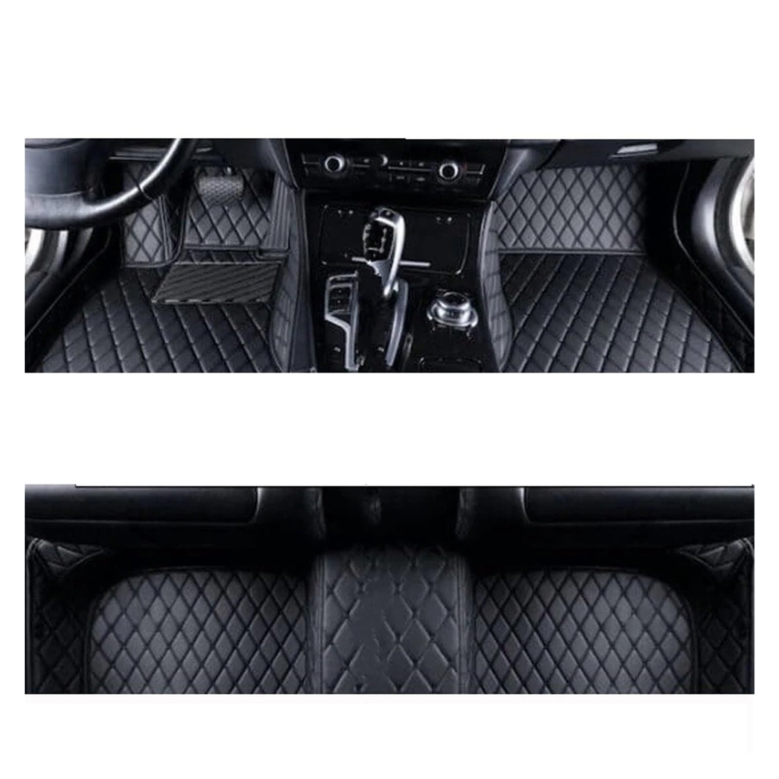 Autofußmatten Für Peugeot 208 P21 2019~2022 Anti-Schmutz-Pad Auto Teppich Accesorios para Auto Ledermatte Autozubehör Inte LHD Auto-Fußmatten Fußmatten Autoteppich(All Black) von Himwqfuh