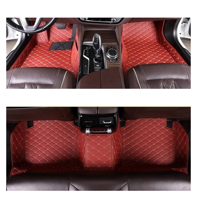 Autofußmatten Für Peugeot 3008 2014-2019 Auto Teppiche Fuß Coche Zubehör Auto Fußmatten Fußmatten Autoteppich(Claret) von Himwqfuh
