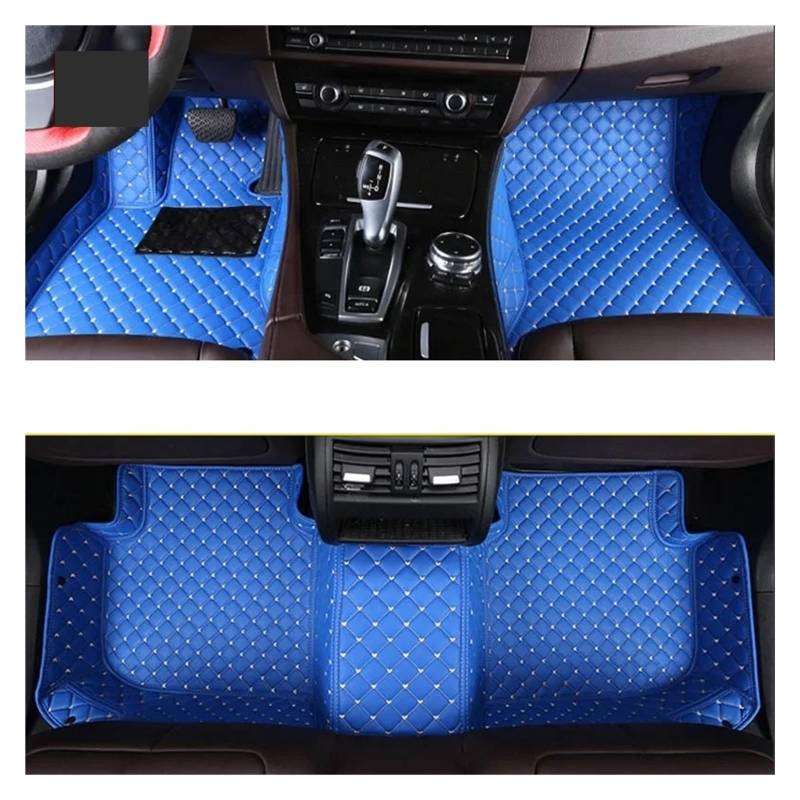 Autofußmatten Für Peugeot 308 2016-2019 Auto Teppiche Fuß Coche Zubehör Auto Fußmatten Fußmatten Autoteppich(Blue) von Himwqfuh