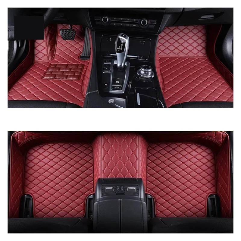 Autofußmatten Für Peugeot 308 2016-2019 Auto Teppiche Fuß Coche Zubehör Auto Fußmatten Fußmatten Autoteppich(Wine red) von Himwqfuh