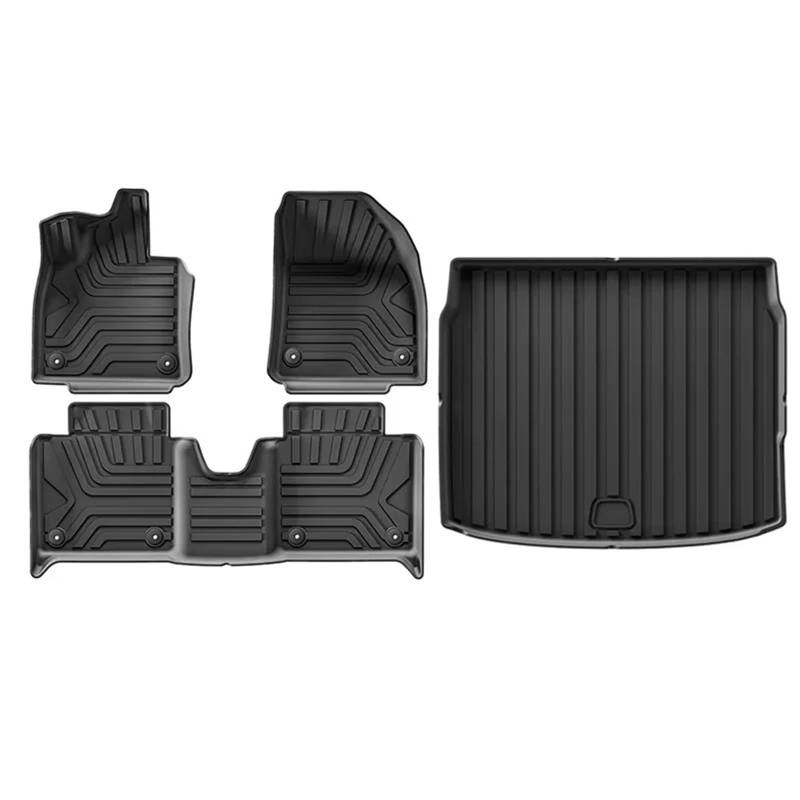 Autofußmatten Für Polestar 4 2023 2024 2025 Cargo Liner Mat Wasserdicht rutschfeste Fußpolster LHD TPE Autoteppiche Innen Auto Fußmatten Fußmatten Autoteppich(4pcs Sets) von Himwqfuh