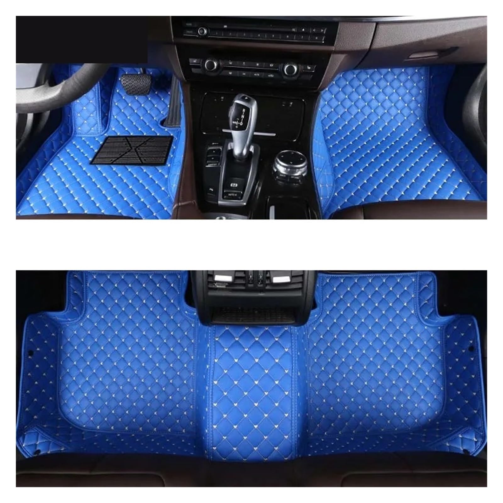 Autofußmatten Für Q7 2006-2015 5-7seat Auto Teppiche Fuß Coche Zubehör Auto Fußmatten Fußmatten Autoteppich(Blue) von Himwqfuh