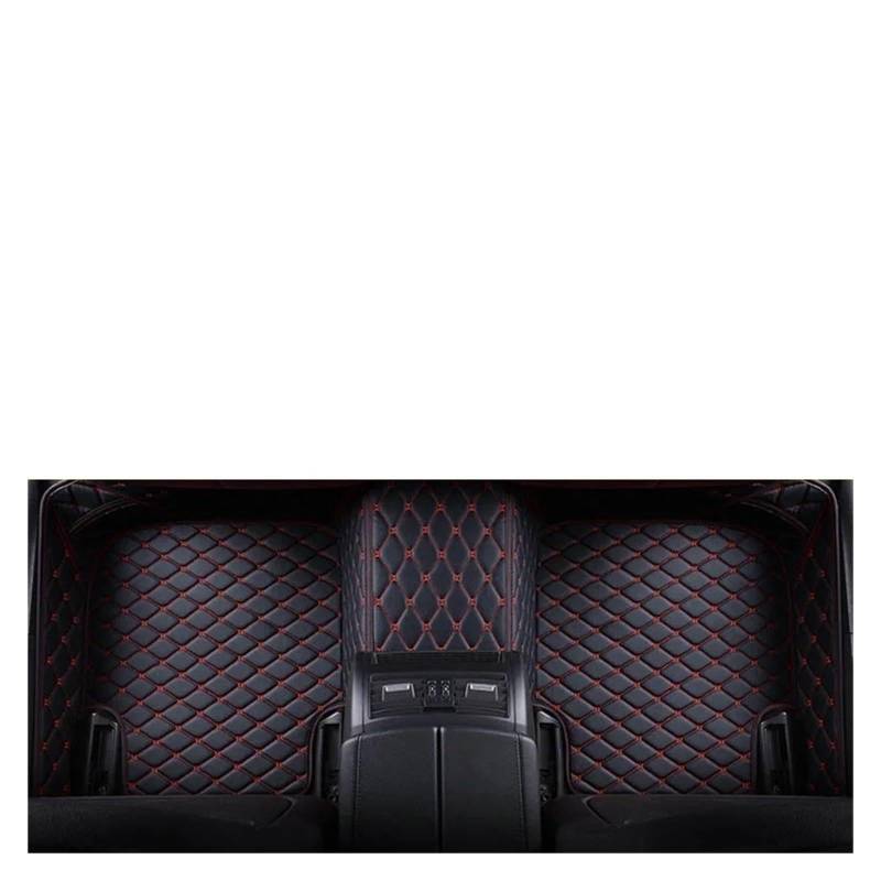 Autofußmatten Für VW CC 2008-2017 Auto Teppiche Fuß Coche Zubehör Auto Fußmatten Fußmatten Autoteppich(Black Red) von Himwqfuh
