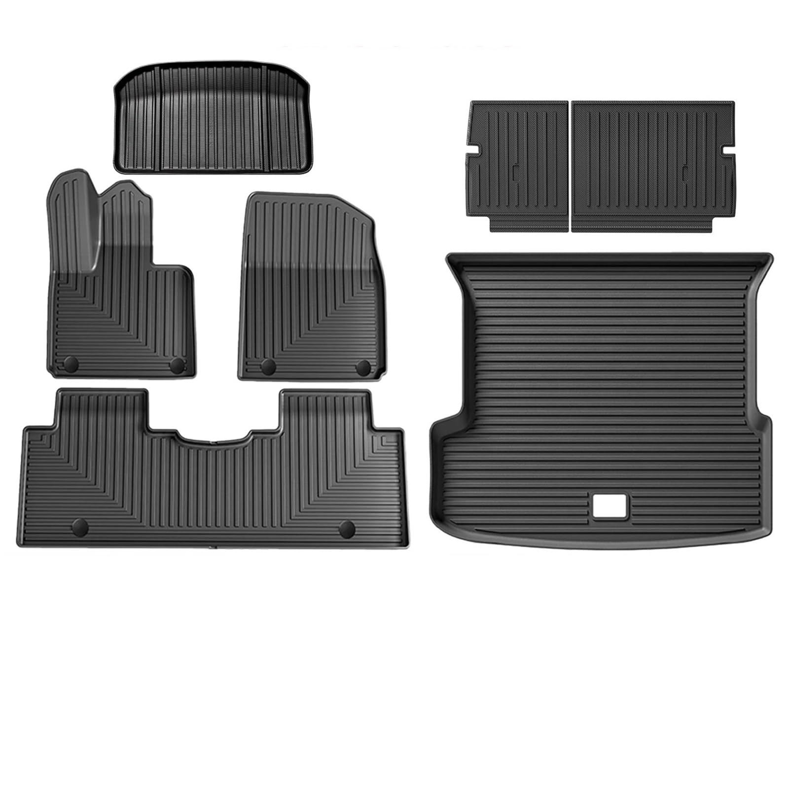 Autofußmatten Für Xpeng G9 2022-2025 TPE-Fußmatten Und Cargo-Liner Allwetter-Bodenmatten Kofferraummatte TPE Strapazierfähig Wasserdicht Fußmatten Autoteppich(7PCS Set) von Himwqfuh