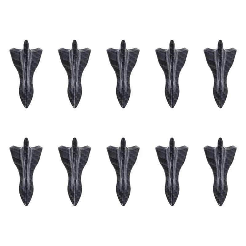 Heckspoiler 10 Stück Universal PU Heckspoilerflügelsatz Für Haifischflossen Autodachspoiler Stoßstangenspoiler Haifischflossen-Diffusor Vortex-Generator Heckspoiler Lippe(10pcs Carbon Pattern) von Himwqfuh