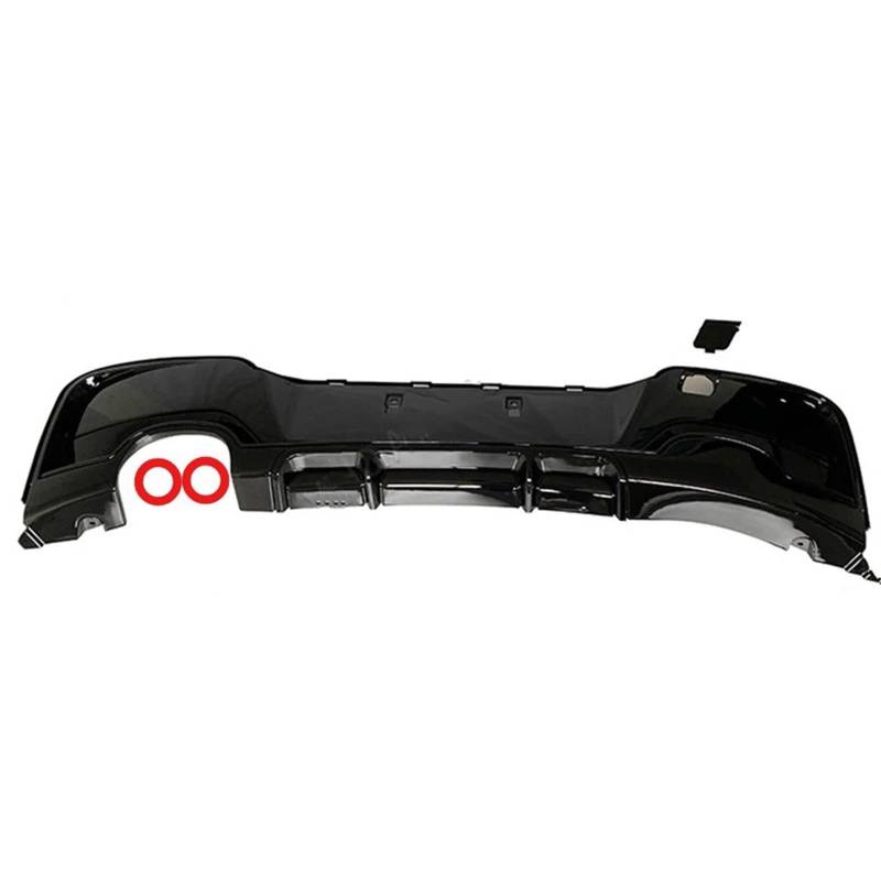 Heckspoiler Für 1er F20 F21 Für Sport 118i 120i 125i M135i M140i 2011-2014 Mit Leichtem Heckstoßstangen-Diffusor Lip Dual Splitter Spoiler Heckspoiler Lippe(Single 2 Out) von Himwqfuh