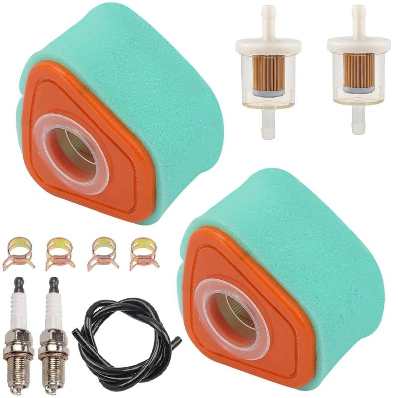 Hippotech 595853 Luftfilter Ersatz für Briggs Stratton 597265 115P02 115P05 123P02 123P07 125P02 125902 Rasenmäher passend für Briggs 597265 & 597266 Air & Vorfilter-Set von Hippotech