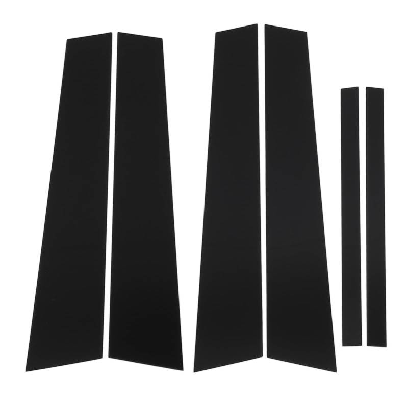 6pcs Gloss Black Door Fenster Säule Pfostenabdeckungen, Hochglanzspiegel-Effekt für 3 Serien E90 2006-2011 Ersatz durch Doppelseitiges Klebeband, Hergestellt aus PC-Material von Hiraith