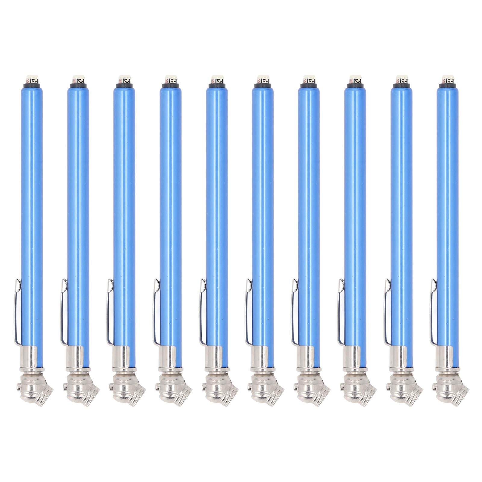 Hiraith 10-Pack Professionelle Bleistift-Reifendruckanzeigen 20-120psi/140-820KPA/1,4-8,2BAR-4-seitige ABS-Skala, Zinklegungsdüse und Blauer Edelstahl für Auto/LKW/SUV/RV/ATV/Motorrad Hiraith 10-Pack Professionelle Bleistift-Reifendruckanzeigen 20-120psi/140-820KPA/1,4-8,2BAR-4-seitige ABS-Skala, Zinklegungsdüse und Blauer Edelstahl für Auto/LKW/SUV/RV/ATV/Motorrad von Hiraith