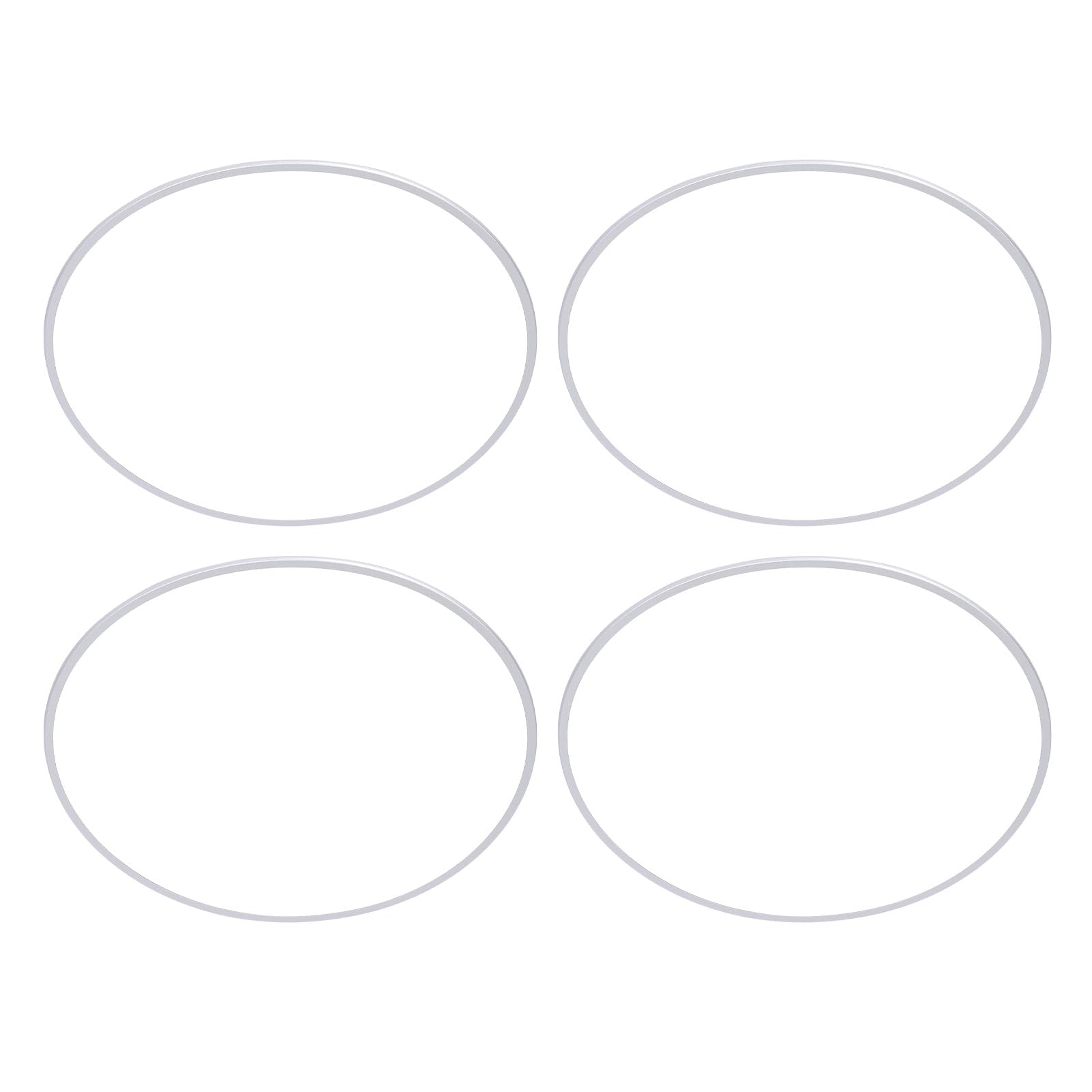 Hiraith 4pcs 21 Aluminiumlegierrad Randschutzschutz - Selbstklebende Kratzerfelgen (Silber) für Autos mit 7 mm+ Kantenbreite, Universelle Passform und Einfache Installation von Hiraith