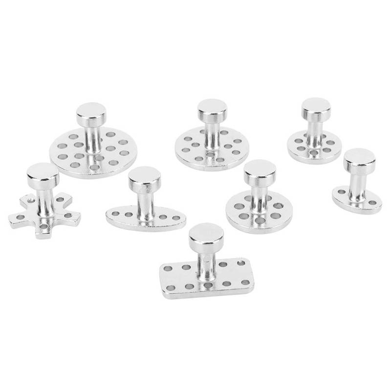 Hiraith Auto Dent Puller 8Pcs Metall Platte Dent Removal Puller Lifter Reparatur Tool Kit Garten Reparatur Zubehör von Hiraith