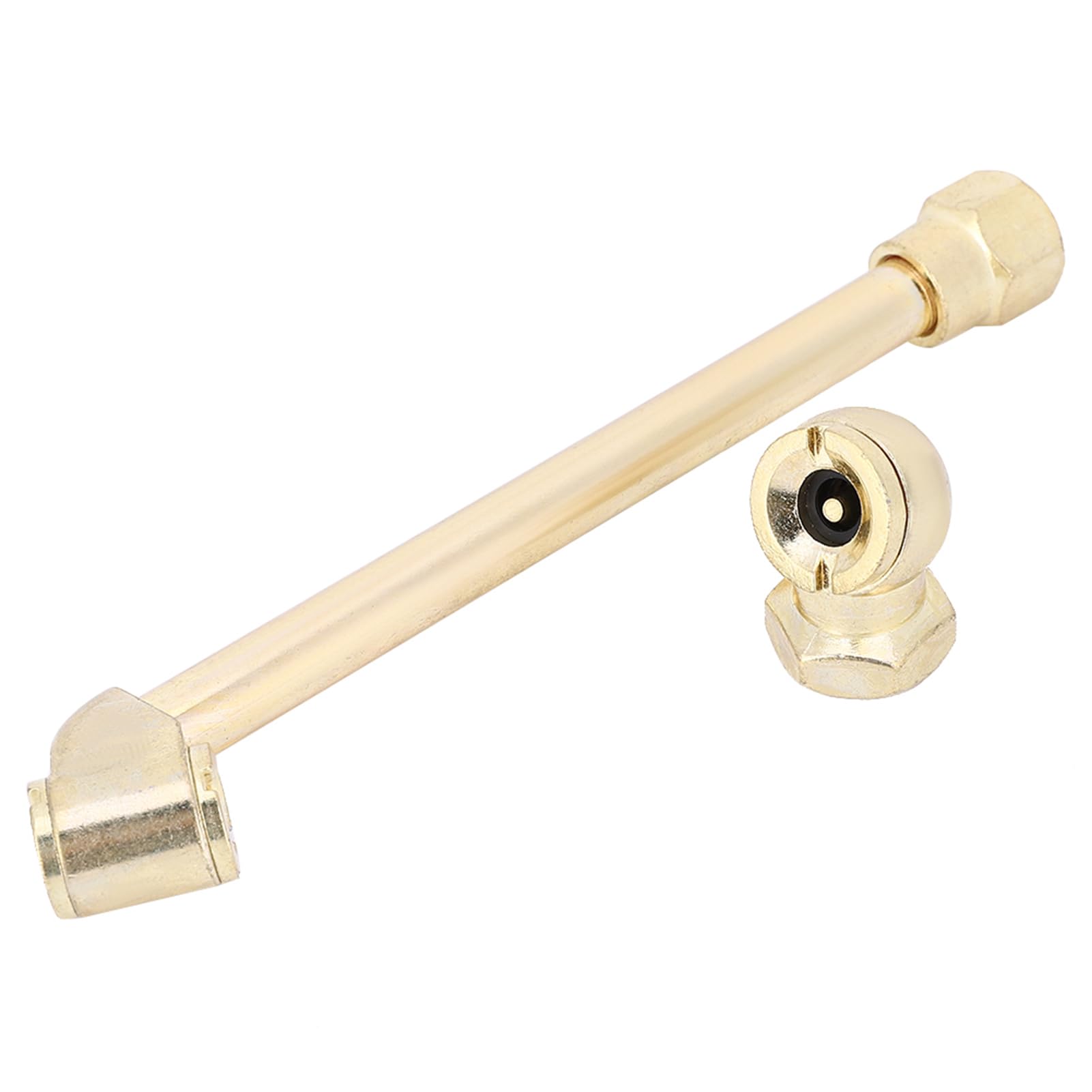 Hiraith Reifendruckmesser 14×3×2 1 4 Zoll Innengewinde Pumpendüse Pumpenstange Druckluftwerkzeuge Reifenfüllgerät Zubehör Reifenreifenfüllgerät mit Manometer (Golden) von Hiraith
