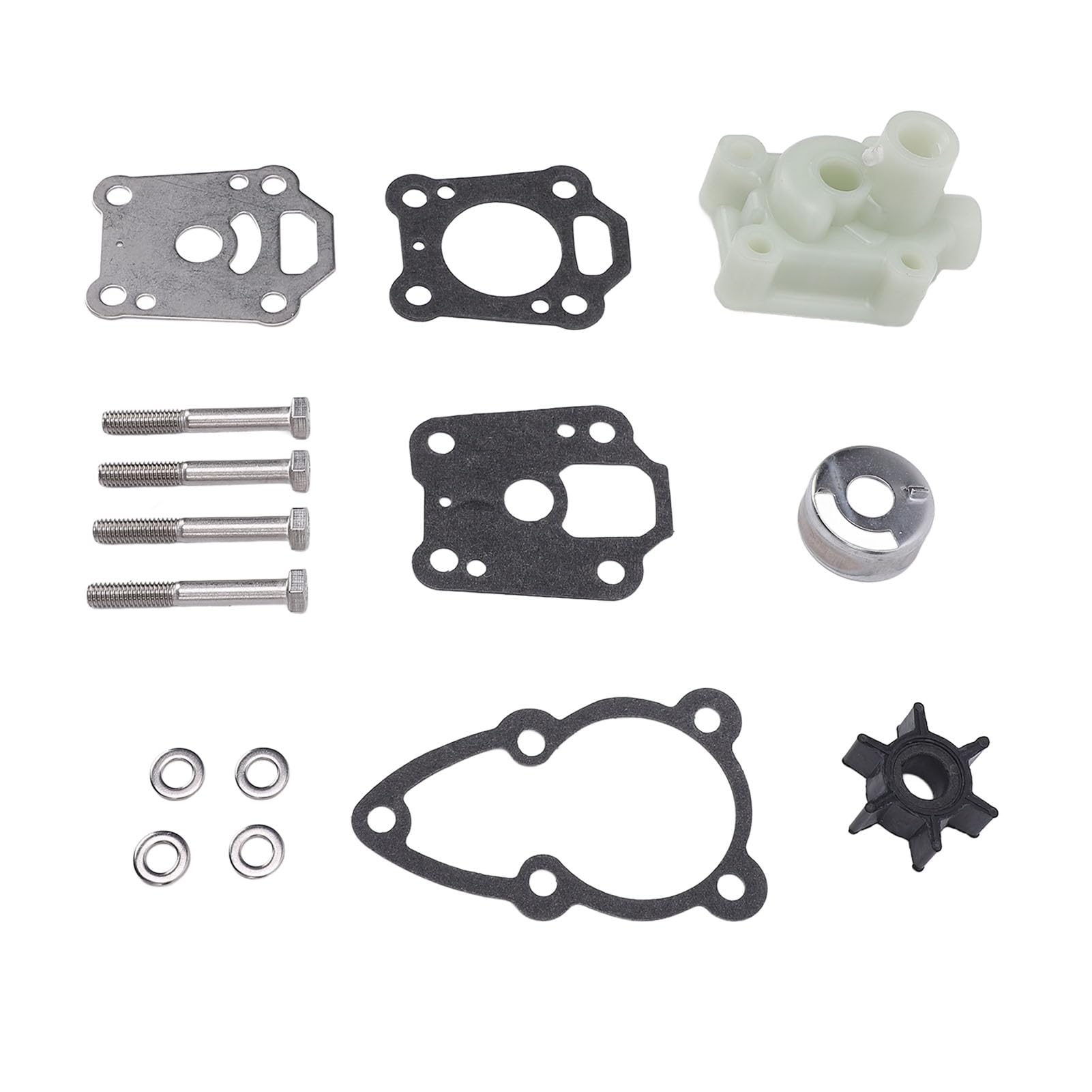 Wasserpumpen Reparaturset, Marine Edelstahlgummi, Hohe Durchflusskühlkapazität für Außenbord M4C M5B M5BS MFS4A2 MFS4B MFS4C MFS5A2 Fischerboote Wasserpumpen Reparaturset, Marine Edelstahlgummi, Hohe Durchflusskühlkapazität für Außenbord M4C M5B M5BS MFS4A2 MFS4B MFS4C MFS5A2 Fischerboote von Hiraith