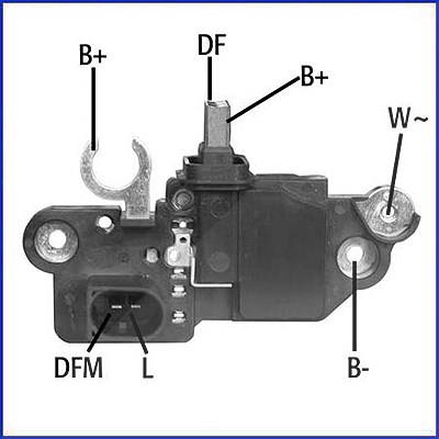 Hitachi Generatorregler [Hersteller-Nr. 130570] für Audi, BMW, Citroën, Daihatsu, Fiat, Ford, Iveco, Jaguar, Lancia, Land Rover, Mazda, Mercedes-Benz, von Hitachi