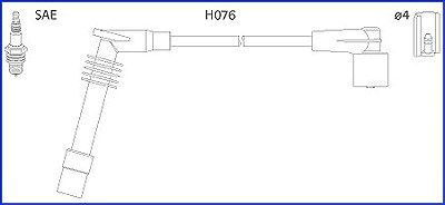 Hitachi Zündkabelsatz [Hersteller-Nr. 134234] für Opel von Hitachi