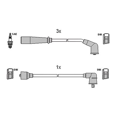 Hitachi Zündleitungssatz [Hersteller-Nr. 134120] von Hitachi