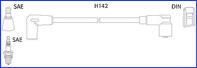 Hitachi Zündleitungssatz [Hersteller-Nr. 134484] für Fiat von Hitachi