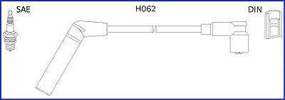Hitachi Zündleitungssatz [Hersteller-Nr. 134478] für Hyundai, Kia von Hitachi
