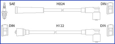 Hitachi Zündleitungssatz [Hersteller-Nr. 134347] für Nissan von Hitachi