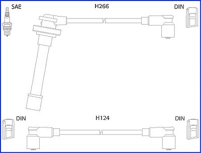 Hitachi Zündleitungssatz [Hersteller-Nr. 134522] für Nissan von Hitachi
