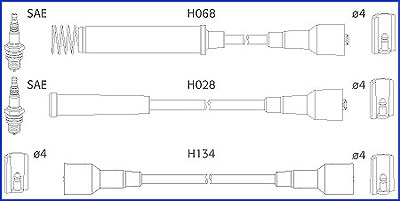 Hitachi Zündleitungssatz [Hersteller-Nr. 134203] für Opel von Hitachi