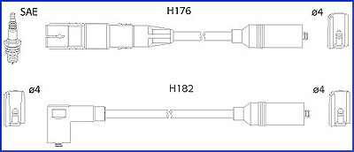 Hitachi Zündleitungssatz [Hersteller-Nr. 134790] für Seat von Hitachi