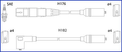 Hitachi Zündleitungssatz [Hersteller-Nr. 134790] für Seat von Hitachi