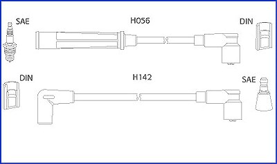 Hitachi Zündleitungssatz [Hersteller-Nr. 134439] für Volvo von Hitachi