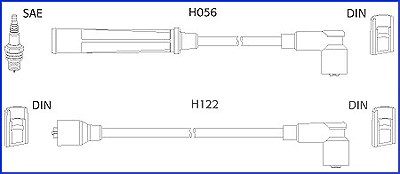 Hitachi Zündleitungssatz [Hersteller-Nr. 134474] für VW von Hitachi