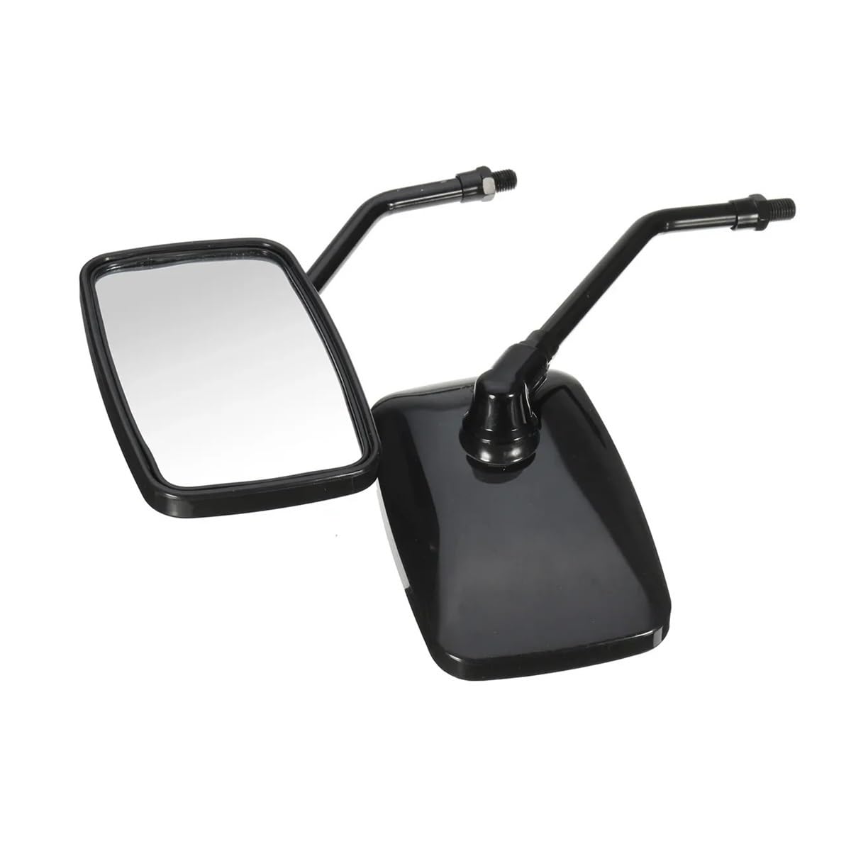 1 Paar 10MM Universal Motorrad Rückansicht Spiegel Gewinde Rechteck Rearview Außenspiegel Für Motorrad Roller ATV(Black) von Hjiaodq