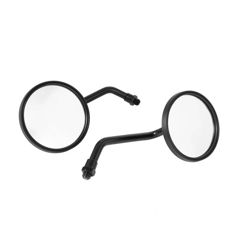 1 Paar Universal Motorrad Rückspiegel 8mm/10mm Aluminium Runde Rearview Außenspiegel Für(Black 10mm) von Hjiaodq