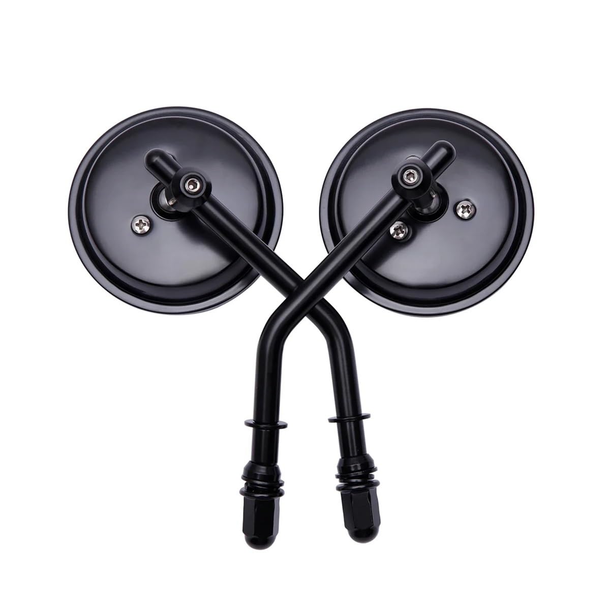 8mm Motorrad Runde Rearview Außenspiegel Motorrad Zubehör Für Sportster Für Dyna XL883 1200 Road King Für Softail(Black) von Hjiaodq