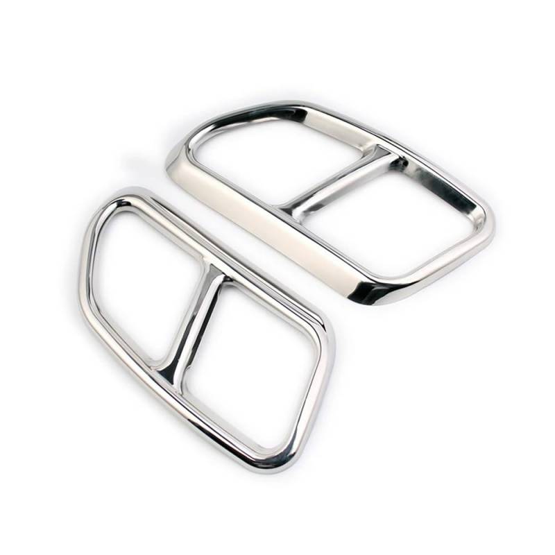 Endrohrblenden Blende 2Pcs Auto Auspuff Endrohr Trim Abdeckung Rahmen Auspuff Endrohr Aufkleber Cove Für XC60 2014-2017 von Hjiaodq