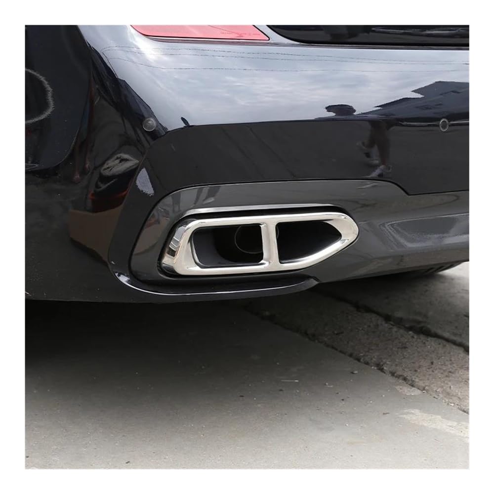 Endrohrblenden Blende Auto Auspuff Endrohre Dekoration Rahmen Endrohr Modifizierte Abdeckung Trim Für 7 Serie Für G11 Für G12 2016-2020(Type f 2019-2020) von Hjiaodq