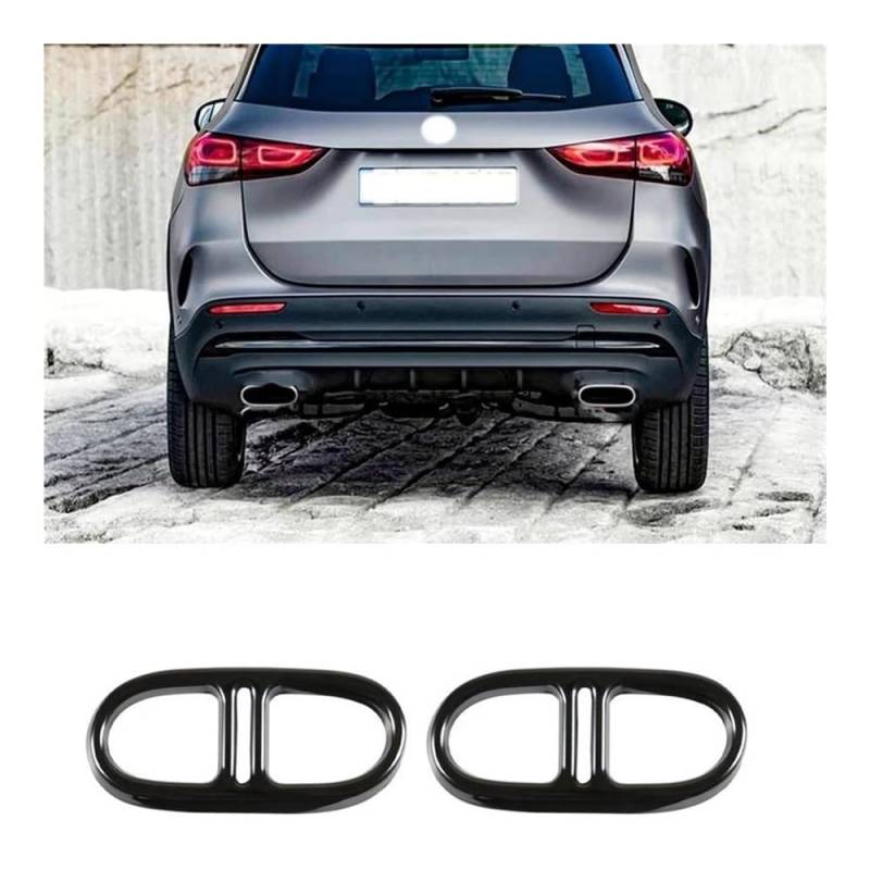 Endrohrblenden Blende Auto Auspuffrohr Abdeckung Dekoration Hinten Schalldämpfer Trim Schwanz Rahmen Für GLA Für GLB 2020-2021(Type a) von Hjiaodq