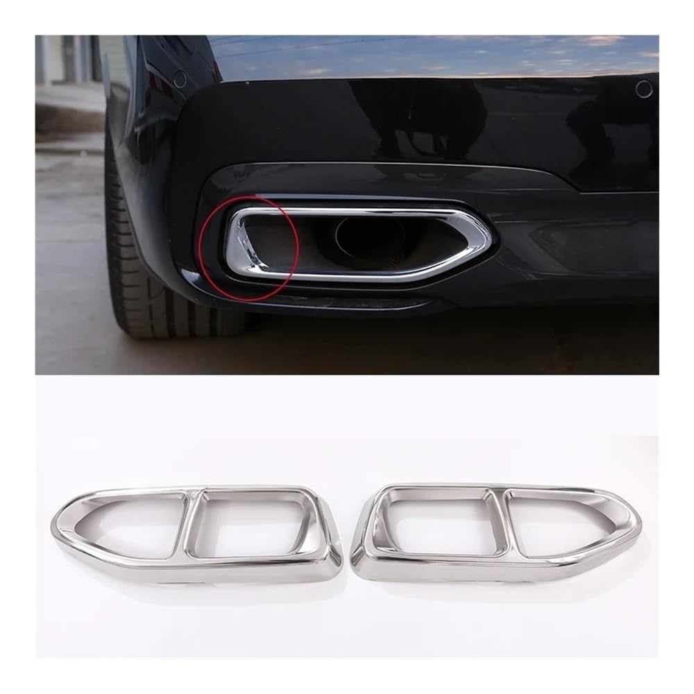 Endrohrblenden Blende Für 7 Serie Für G11 Für G12 2016-2018 (Für M Sport Modell) Auto Auspuff Endrohre Dekoration Rahmen Endrohr Modifizierte Abdeckung Trim(Type 1) von Hjiaodq