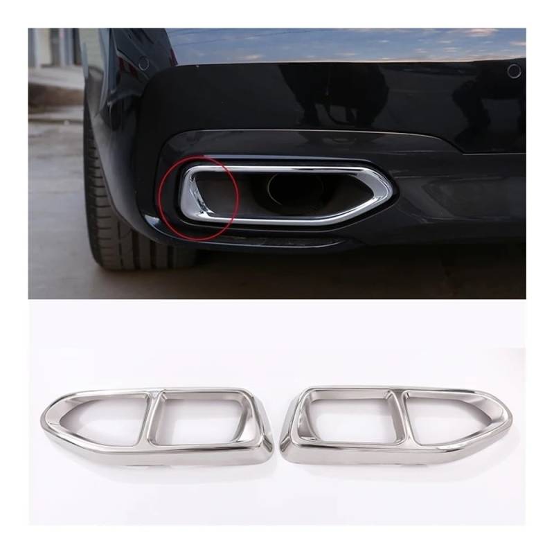 Endrohrblenden Blende Für 7 Serie Für G11 Für G12 2016-2018 (Für M Sport Modell) Auto Auspuff Endrohre Dekoration Rahmen Endrohr Modifizierte Abdeckung Trim(Type 1) von Hjiaodq