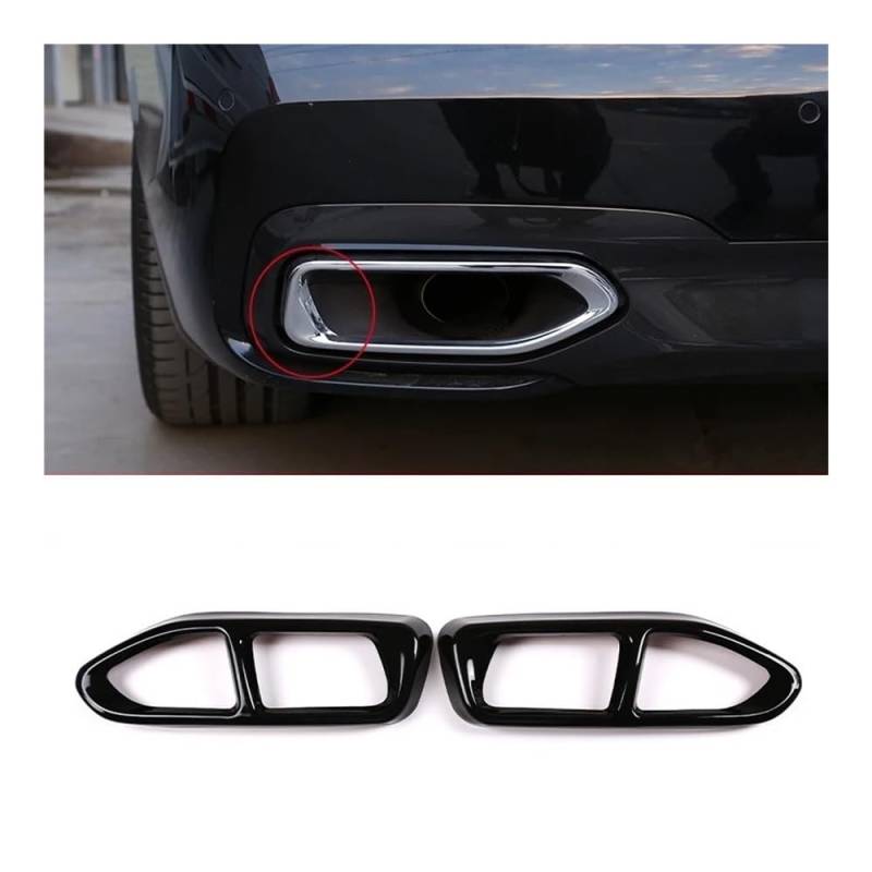Endrohrblenden Blende Für 7 Serie Für G11 Für G12 2016-2018 (Für M Sport Modell) Auto Auspuff Endrohre Dekoration Rahmen Endrohr Modifizierte Abdeckung Trim(Type 2) von Hjiaodq