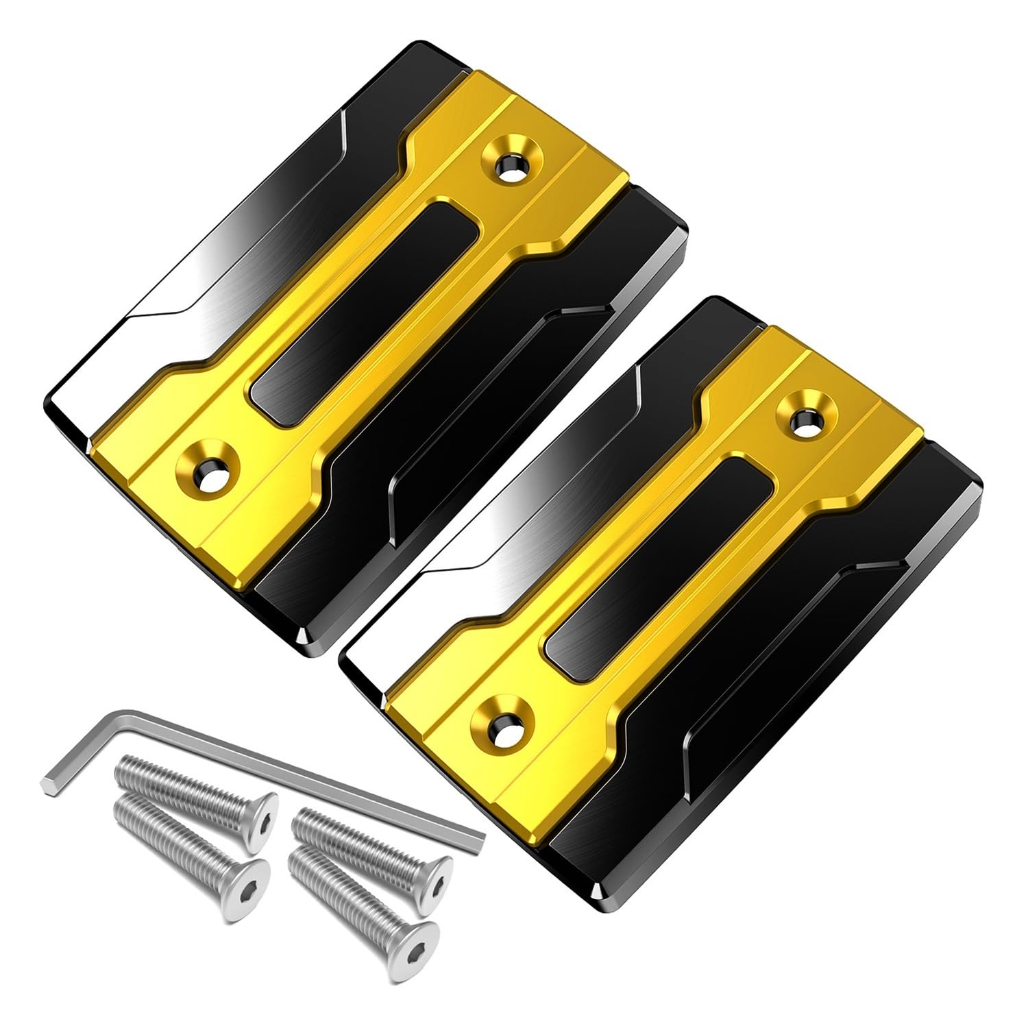 Hinten Schutzabdeckung Für FJR1300 Für FJR 1300 Für XJR1300 Für XJR 1300 Motorrad CNC-Vorderrad Brem Sflüssig Keitsbe Hälter Deckel Tankdeckel Motoröl-Einfüll Becher Deckel(YELLOW1) von Hjiaodq