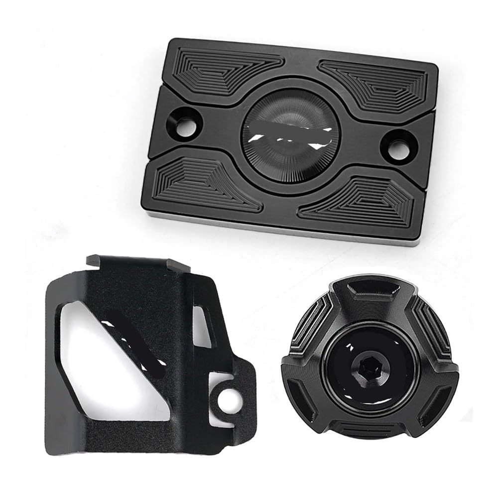 Hinten Schutzabdeckung Für FZ-6 Für FZ6 Für ZF6N Für FZ6R Für FZ6S Motorrad CNC Front Brem Sflüssig Keitsbe Hälter Abdeckung Schutzfolie Motoröl-Einfüll Deckel(Black) von Hjiaodq