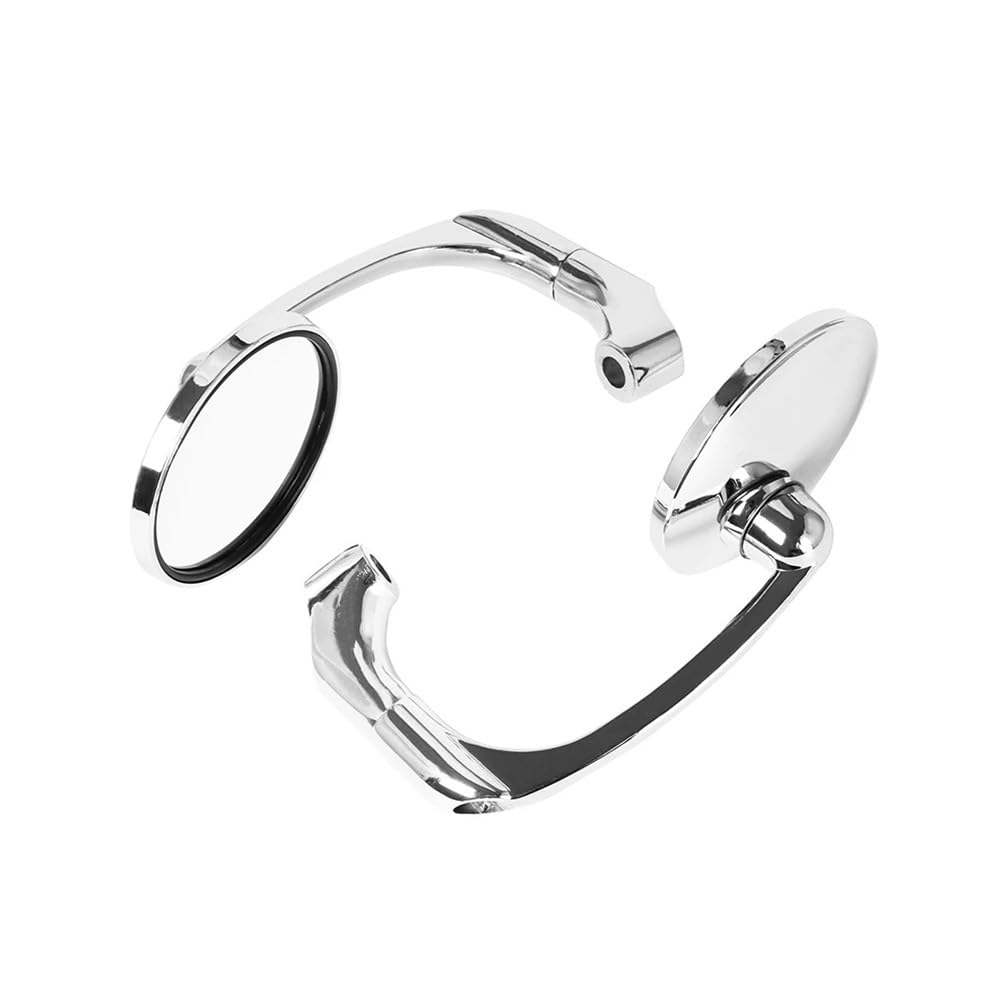Hjiaodq 2PCS Motorrad Runde Ende Rearview Außenspiegel 8mm 10mm Einstellbare Aluminium Für Universal Cafe Racer Roller Zubehör(D) von Hjiaodq