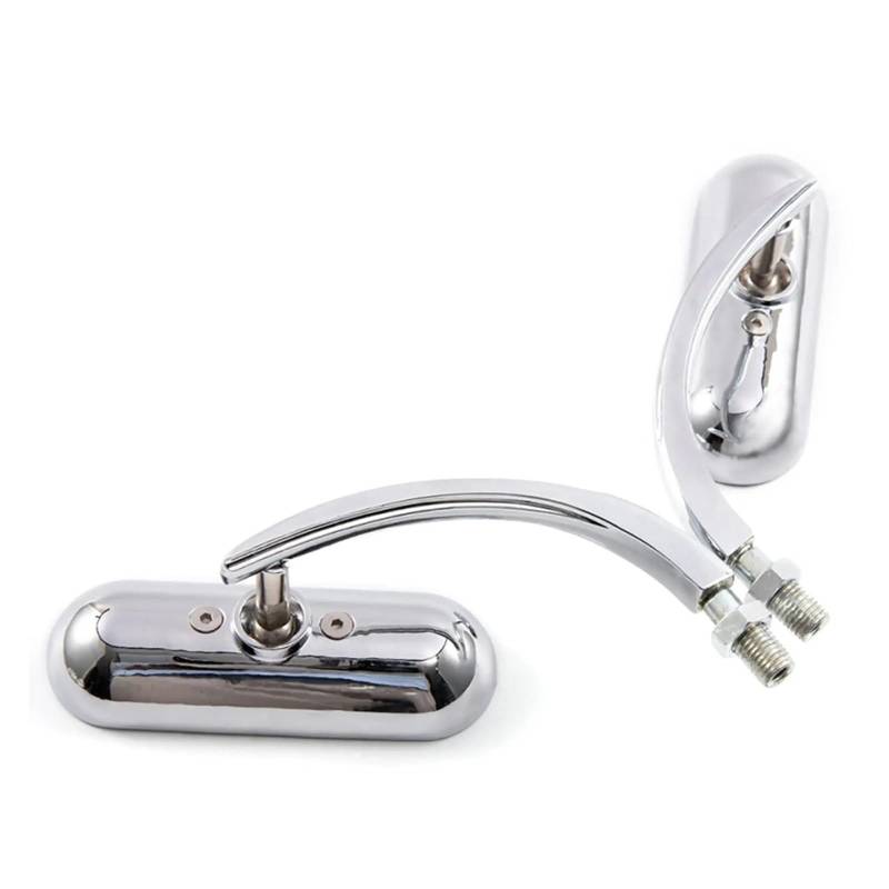 Motorrad Rearview Außenspiegel 8mm 10mm Für Sportster XL Für Touring Electra Glide Dyna Low Rider Softail(Chrome Mirrors) von Hjiaodq