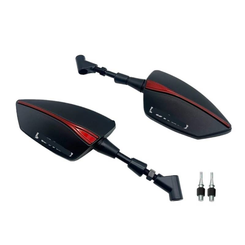 Motorrad Spiegel Rearview Außenspiegel Universal Für DL650 Für V-Strom DL1000 DL 650/XT DL1000/XT Für V Strom(Red) von Hjiaodq