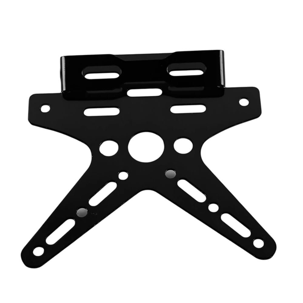 Nummernschildhalterung Aluminiumlegierung Motorrad Hinterer Kennzeichenrahmen Motorrad Roller Kennzeichenhalter(Black) von Hjiaodq